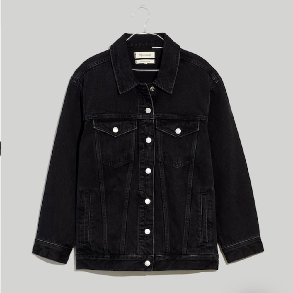 Madewell Oversized Black Jean Jacket